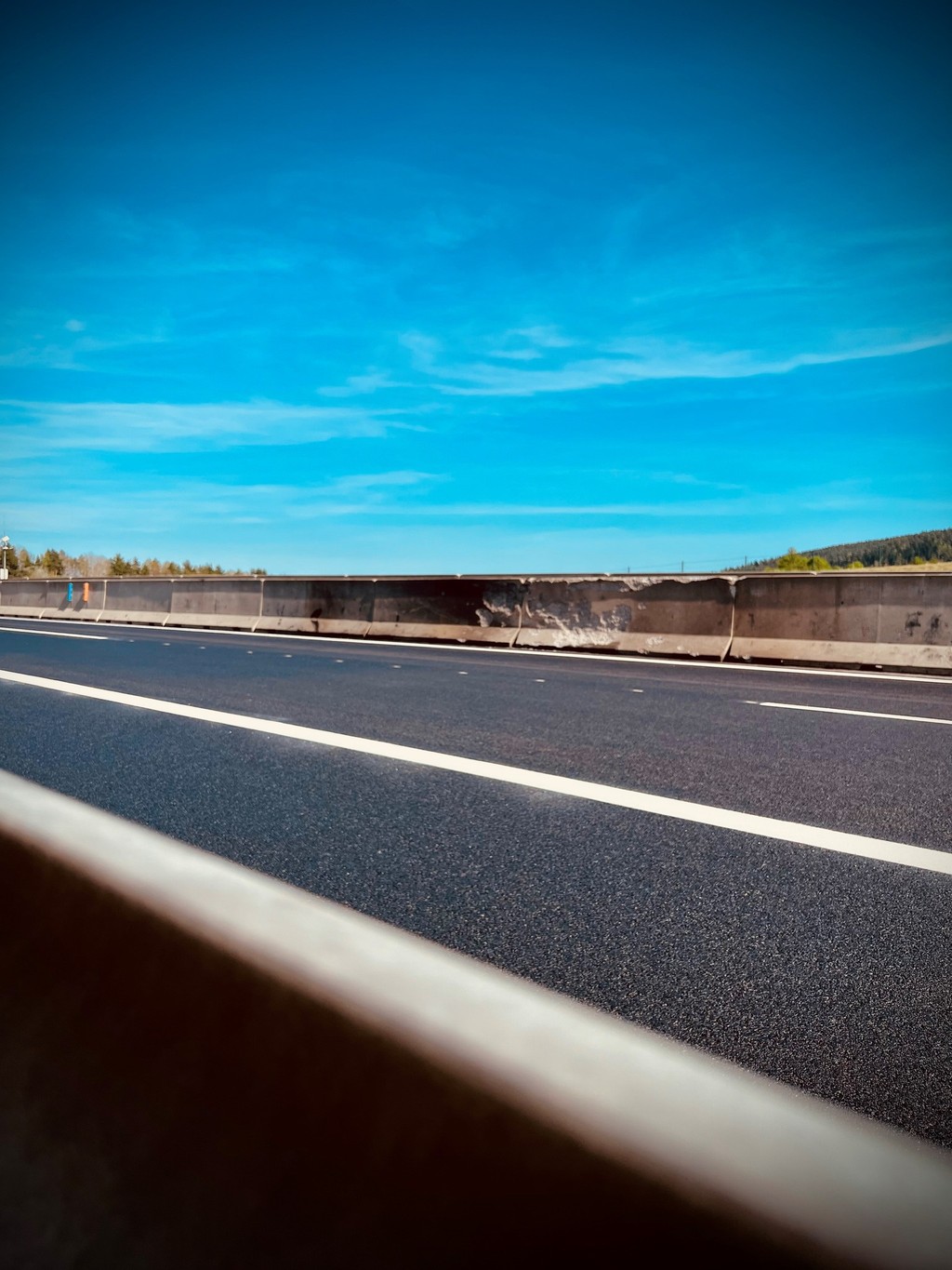 Poškodený úsek D1.