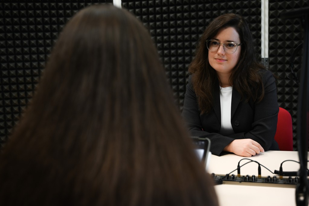 Nahrávanie rozhovoru.