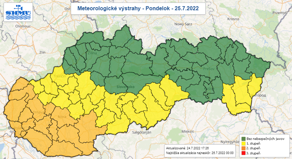 Výstrahy pred horúčavami.