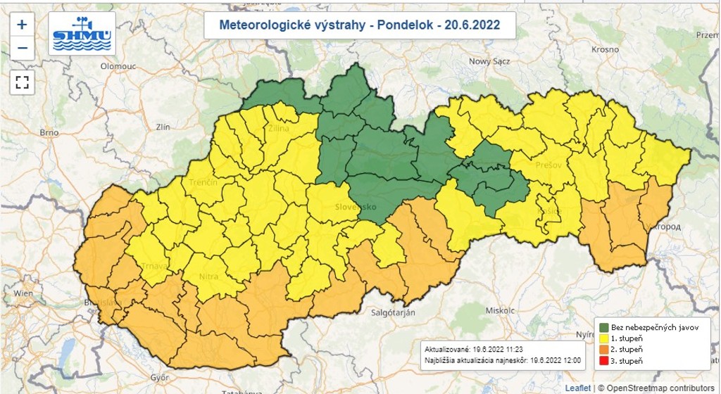 Výstrahy pred horúčavami.