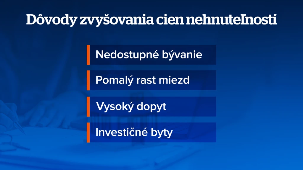 Dôvody zvyšovania cien nehnuteľností