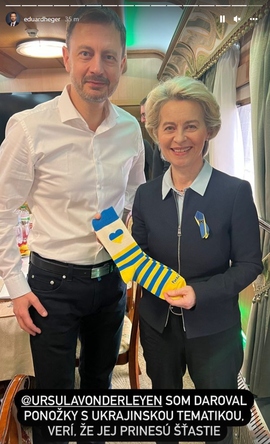 Eduard Heger a Ursula von der Leyenová.