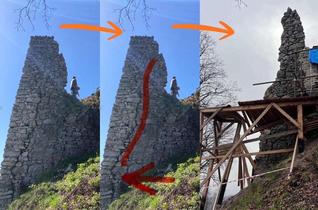 FOTO: Pred a po zrútení múru