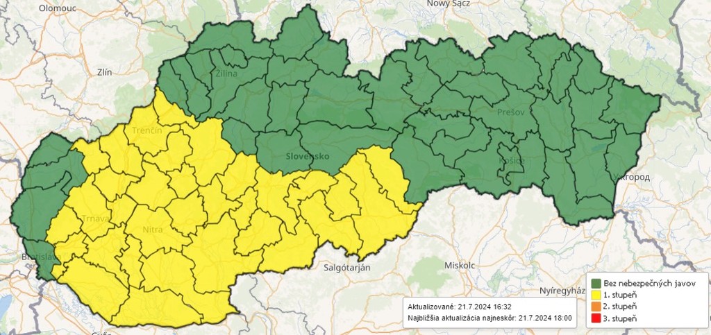Výstrahy pred horúčavami. 