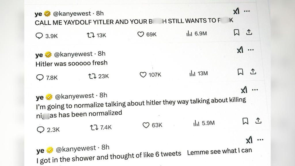 Kanyeho príspevky na sociálnej sieti X