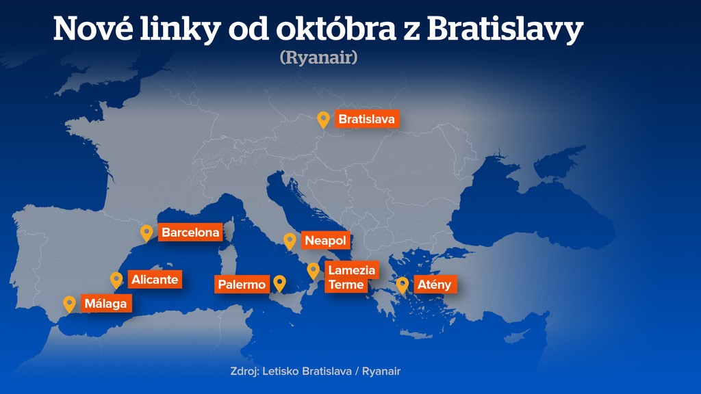 Nové linky z Bratislavy
