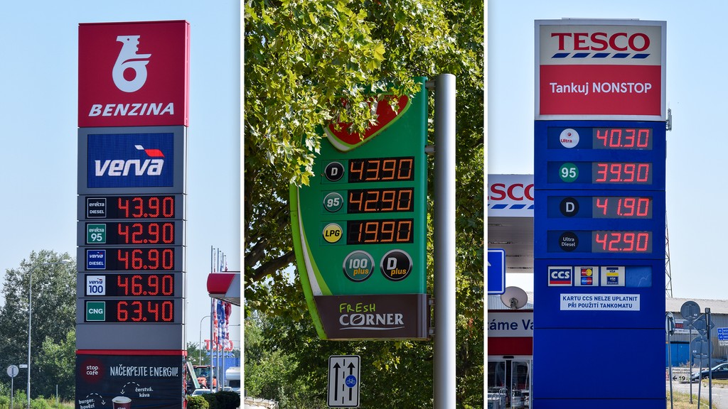 Porovnanie cien na benzínkach v Břeclavi 