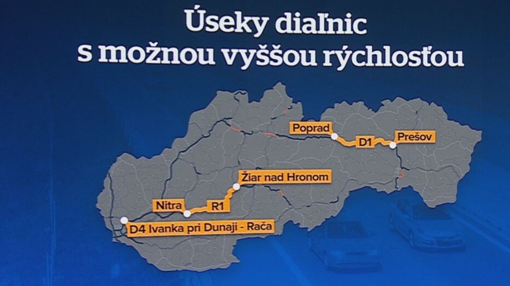Zmeny najvyššej povolenej rýchlosti na diaľnici