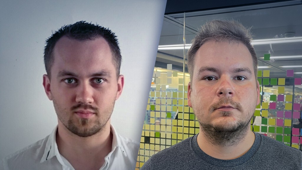 Reportér a kameraman TV Markíza - Viktor Serebryakov a Matej Džadoň.