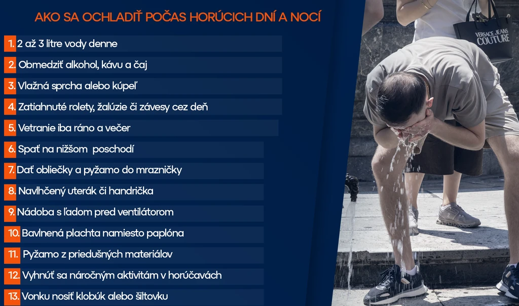 Ako sa ochladiť počas horúcich dní a nocí