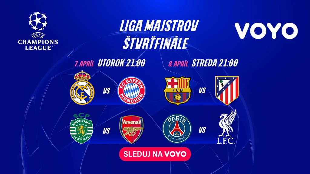 Program prvých zápasov štvrťfinále Ligy majstrov