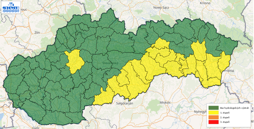 Výstrahy pred povodňami,