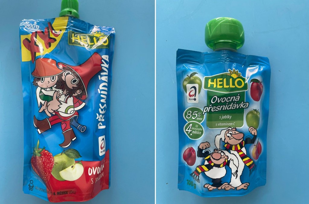 Nevyhovujúce detské potraviny.