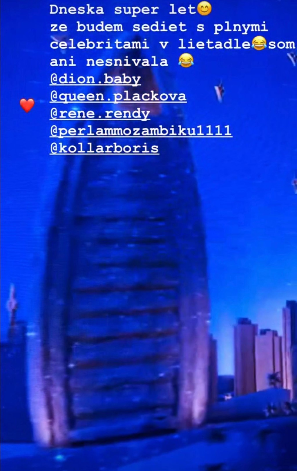 Príspevok od cestujúcej na Instagrame.