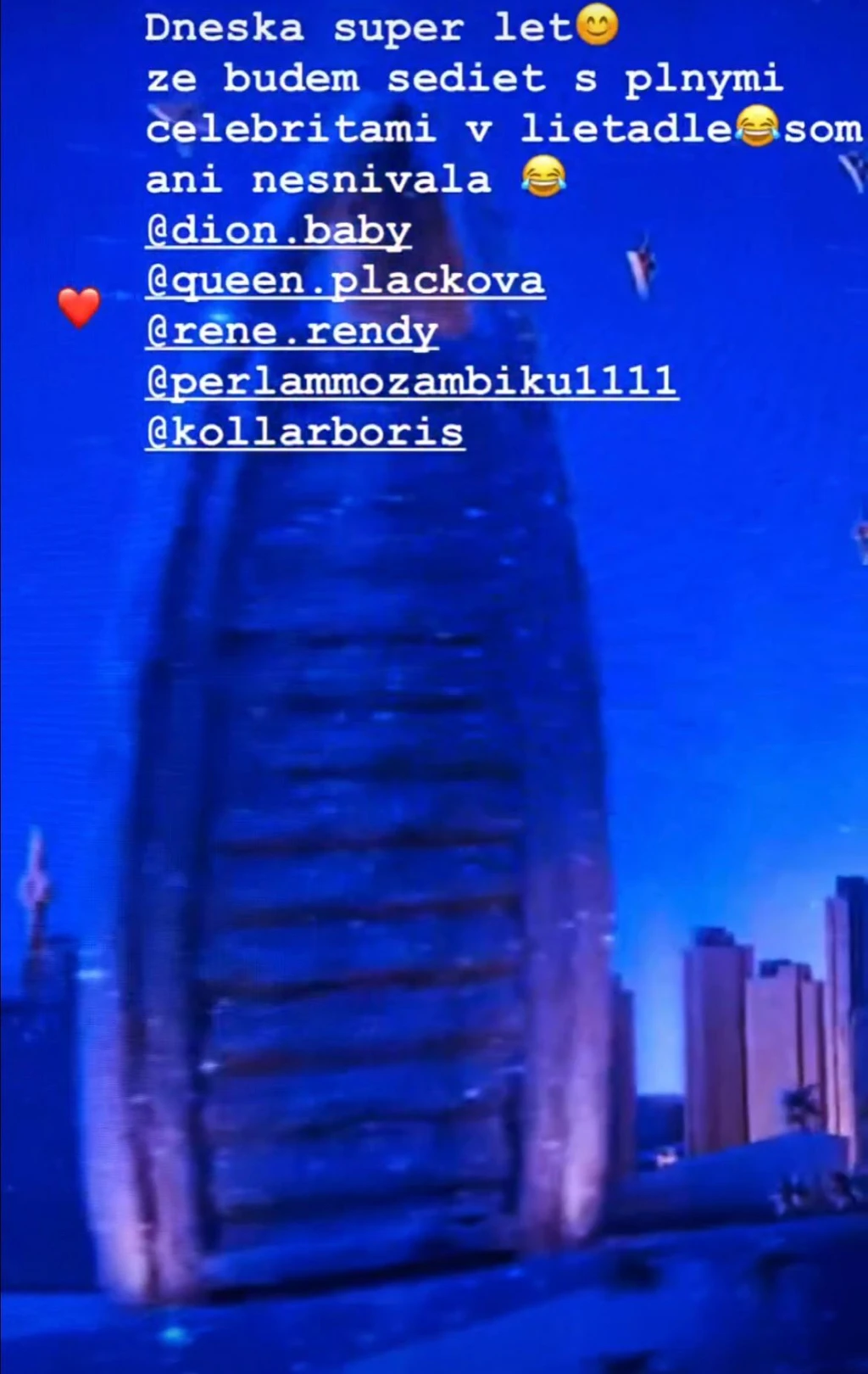 Príspevok od cestujúcej na Instagrame.