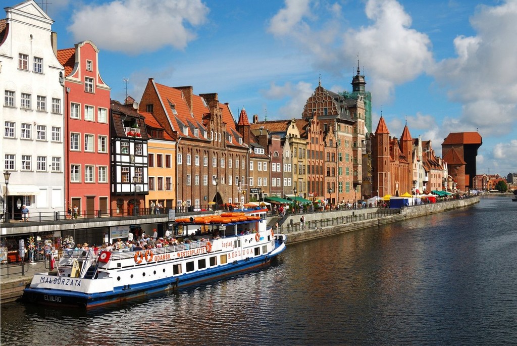 Poľské mesto Gdaňsk.