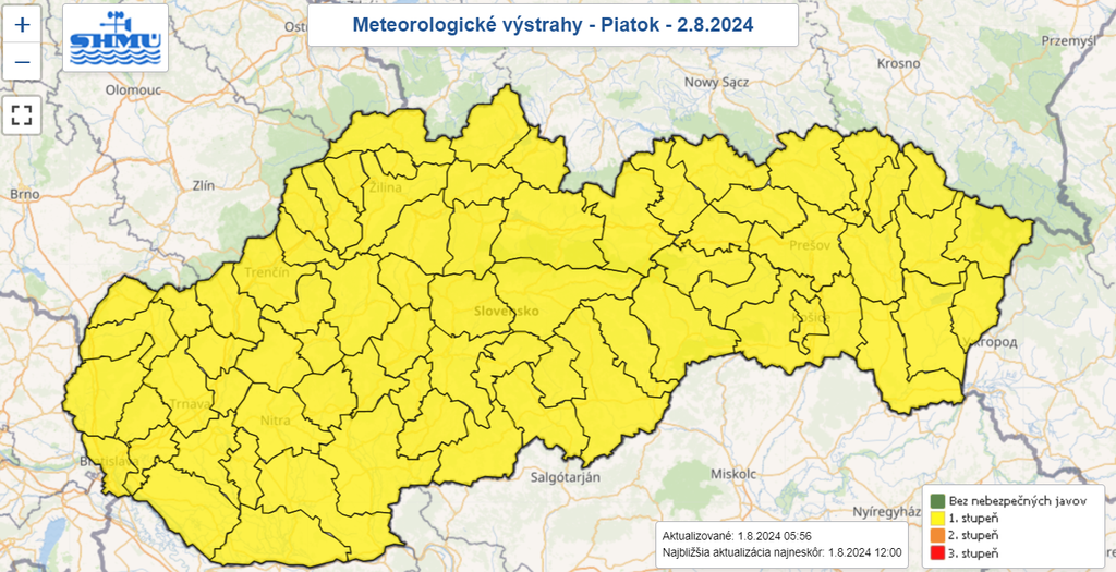 Meteorológovia varujú pred blížiacimi sa búrkami.  