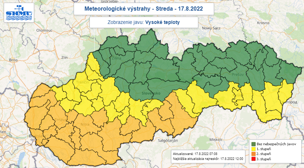 Výstrahy pre horúčavami