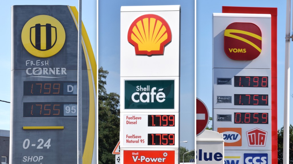 Porovnanie cien palív na vybraných pumpách