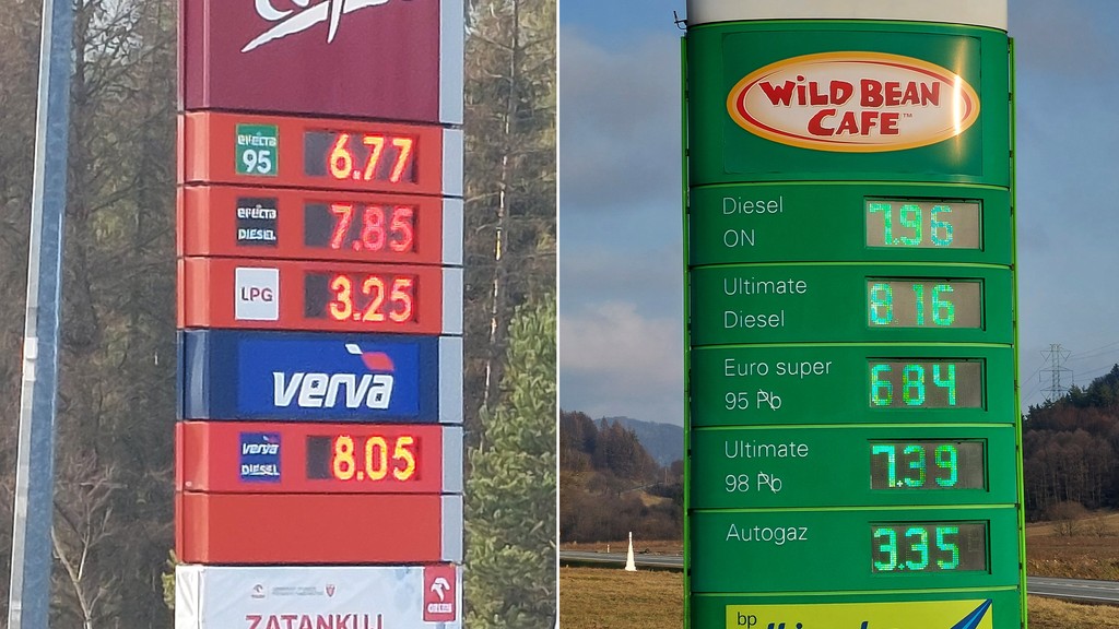 Aktuálne ceny na poľských pumpách 