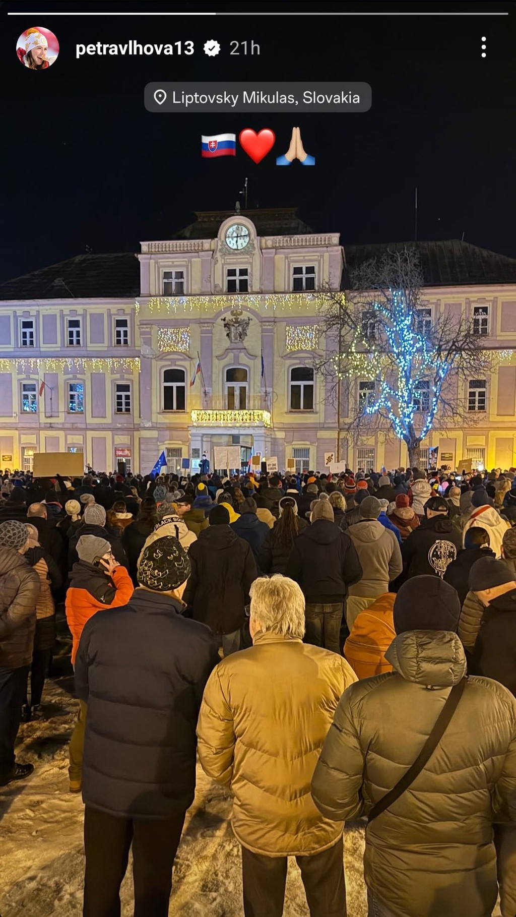 Protesty v Liptovskom Mikuláši prišla podporiť aj Petra Vlhová