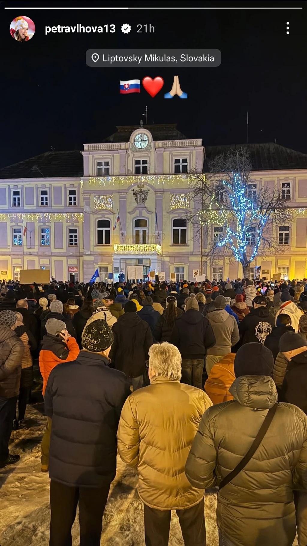 Protesty v Liptovskom Mikuláši prišla podporiť aj Petra Vlhová