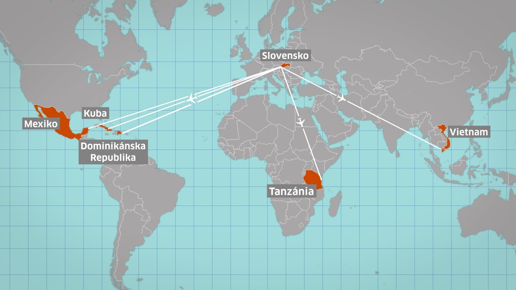 Lety do exotiky z Bratislavy