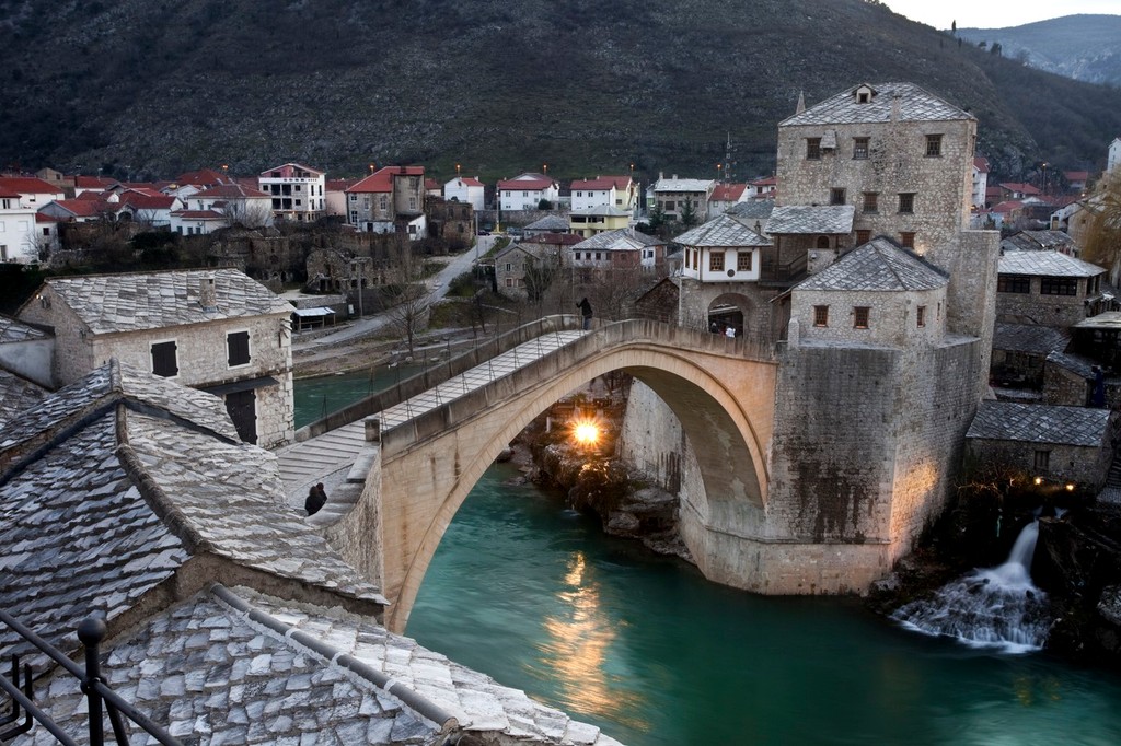 Mestečko Mostar v Bosne a Hercegovine.