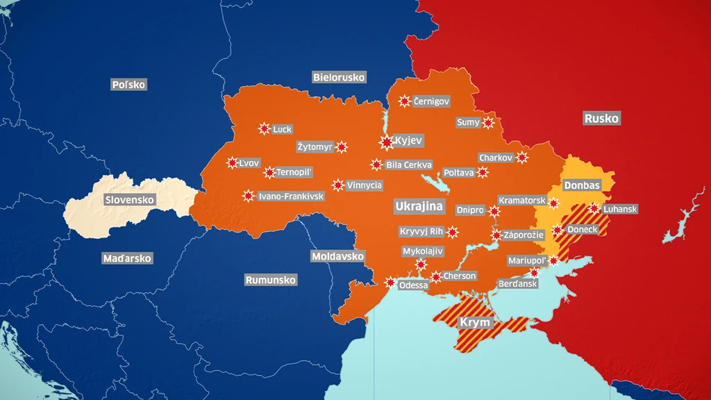 Mapa útokov.