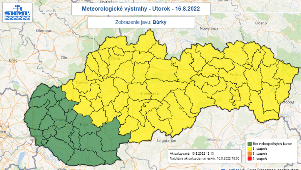 Výstraha pred búrkami
