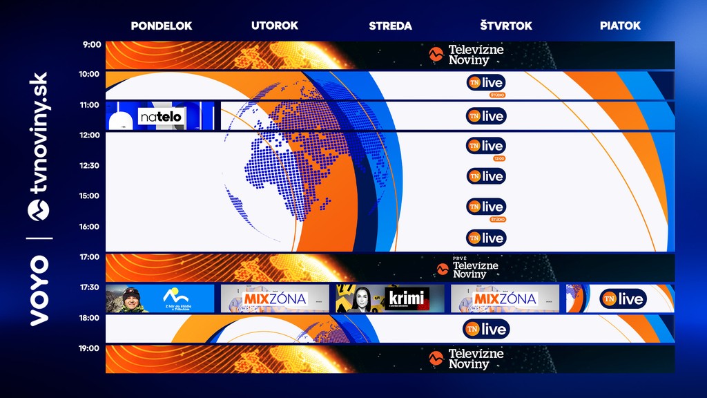 TN live programová štruktúra