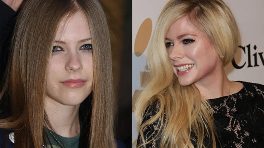 Avril v roku 2002 a v roku 2016