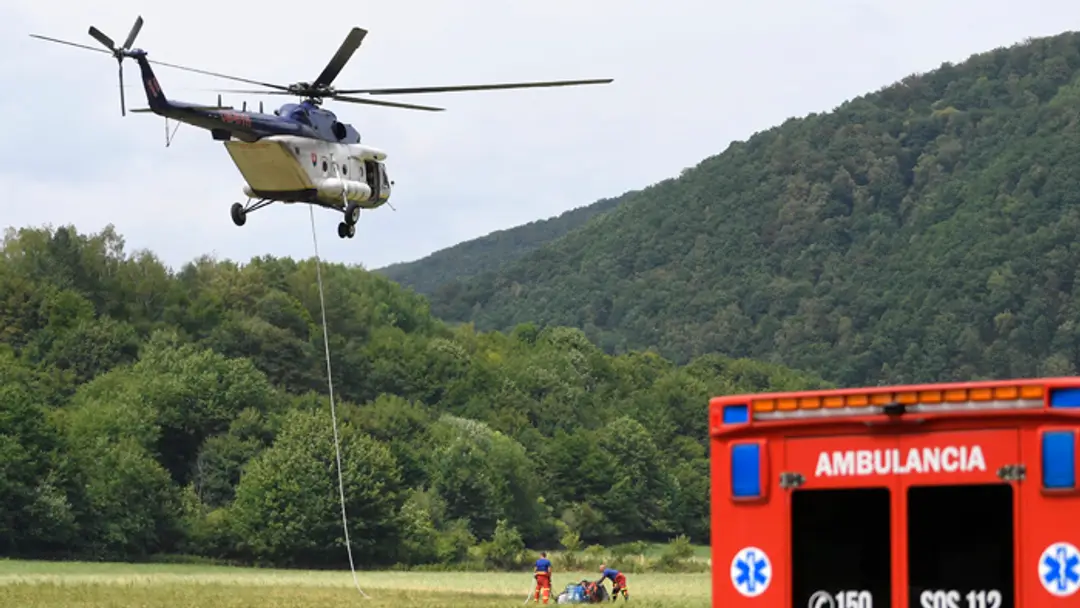 Vrtuľník Leteckého útvaru Ministerstva vnútra SR.