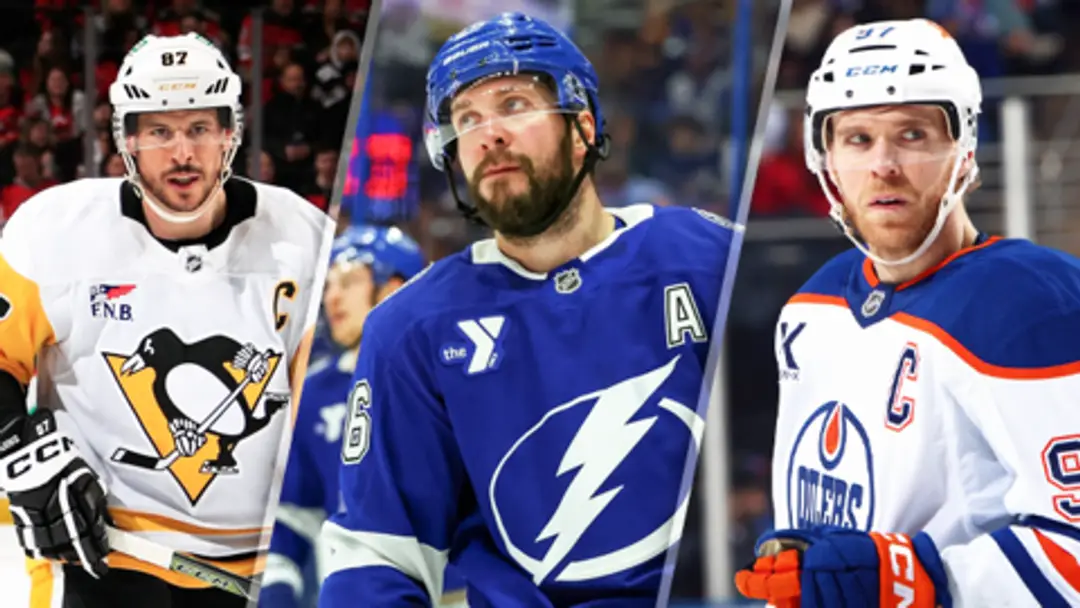 koláž Crosby, Kučerov, McDavid