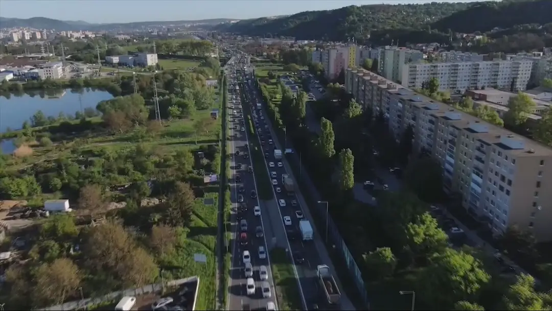 Dopravný kolaps v Košiciach.