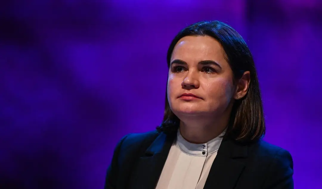 Líderka bieloruskej opozície  Sviatlana Cichanovská.