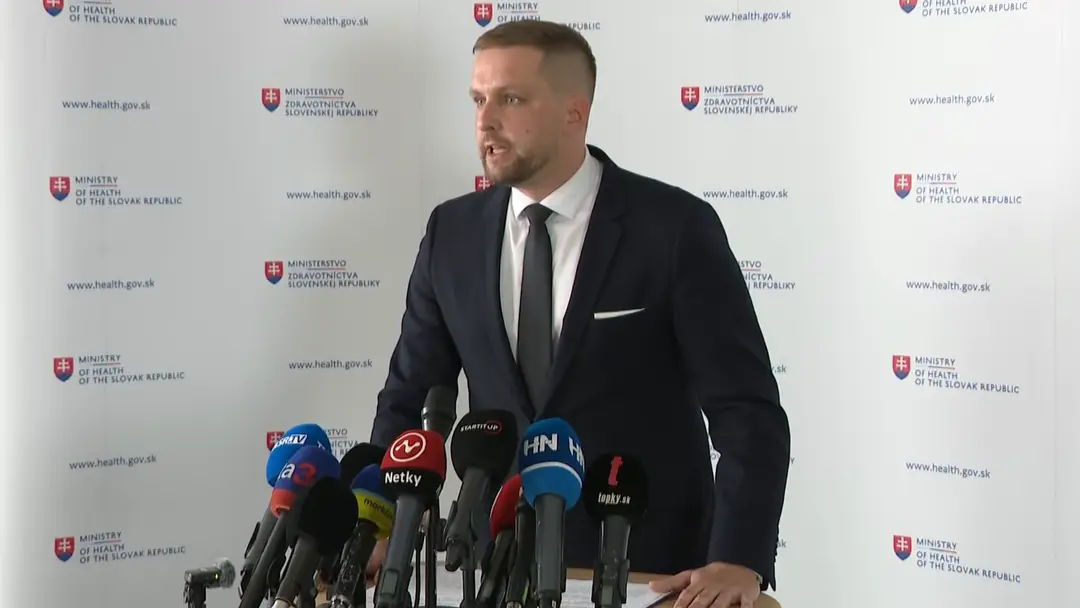 Minister zdravotníctva Kamil Šaško na tlačovej konferencii