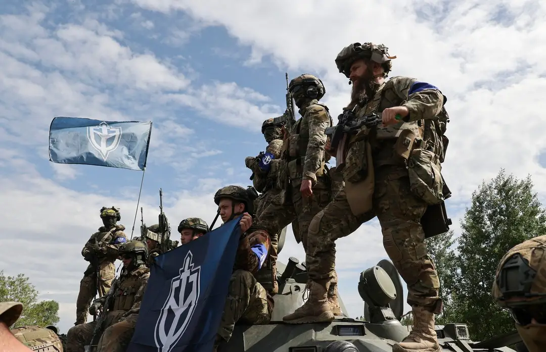Príslušníci Freedom of Russia Legion na archívnej snímke z mája 2023.