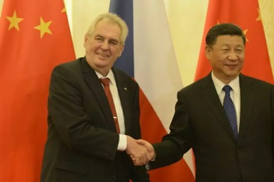 Miloš Zeman na stretnutí s čínskym prezidentom Si Ťin-pching.
