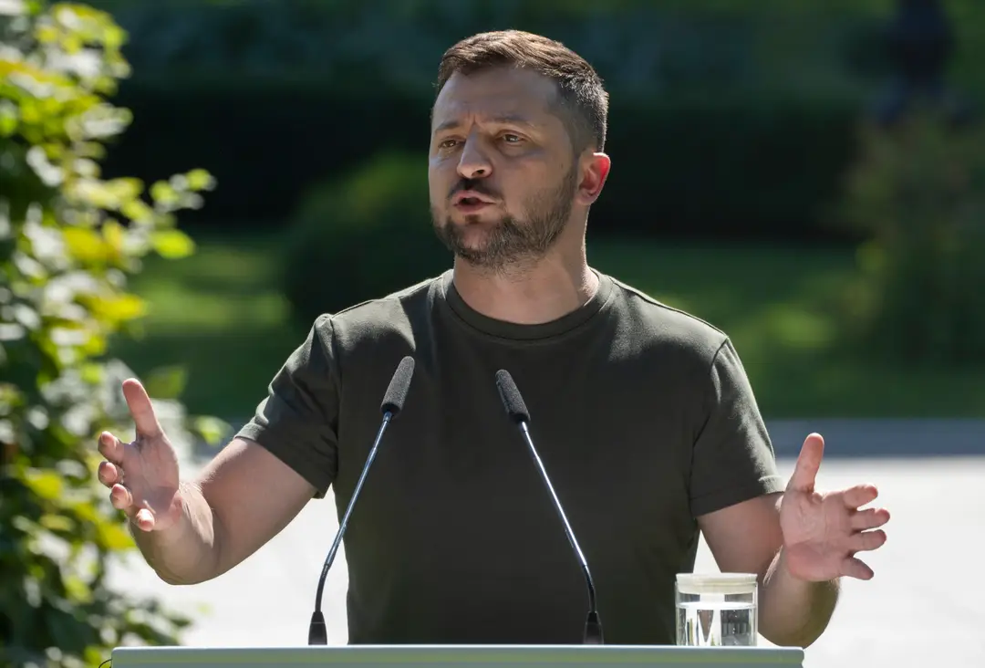 Prezident Zelenskyj počas príhovoru na Deň štátnosti