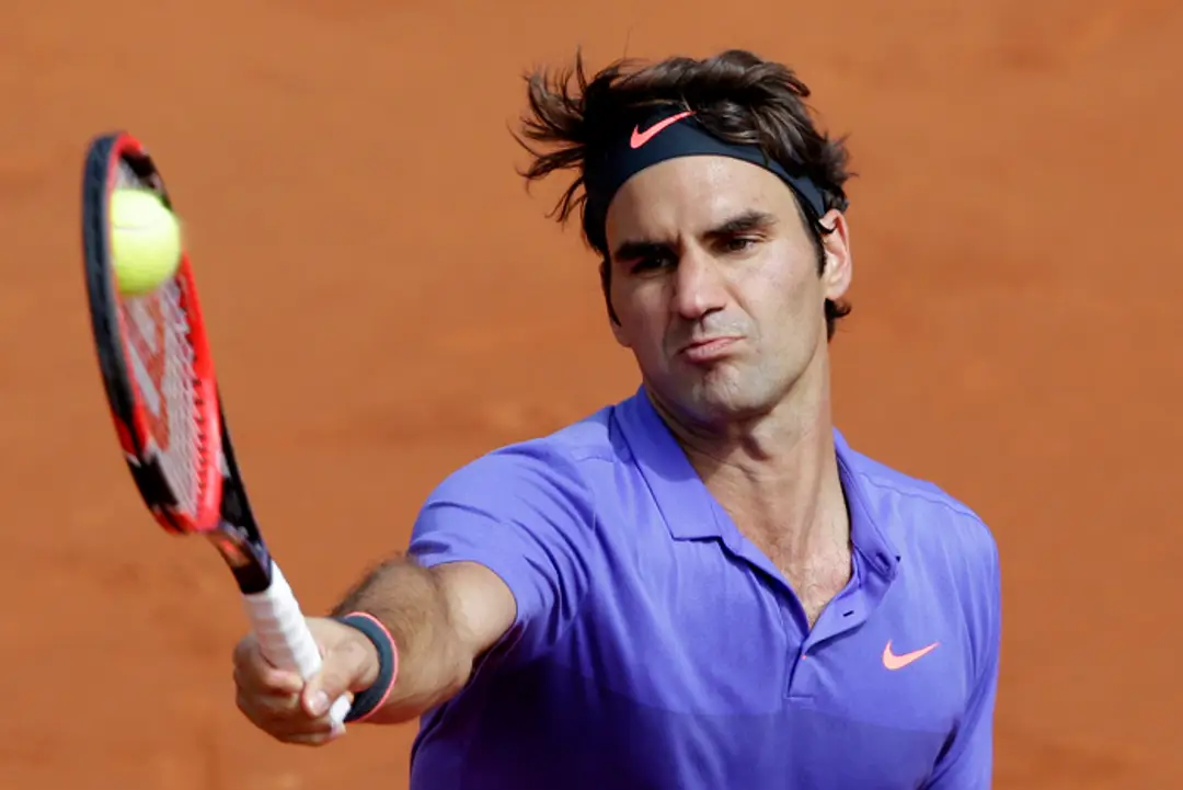 Roger Federer na Roland Garros.