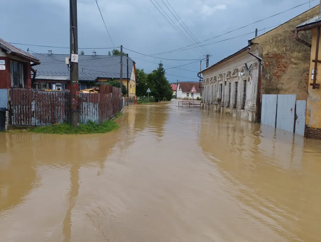 Obec Zborov po búrke. Zdroj: Zborov Online