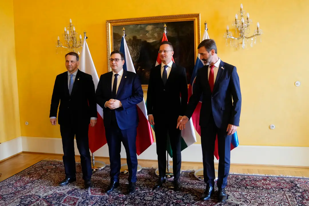 Stretnutie šéfov diplomacie krajín V4 v Prahe.