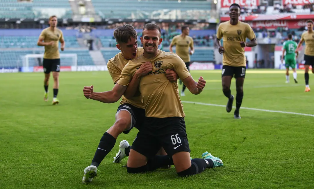 Futbalisti Žiliny Mário Sauer a Matúš Rusnák