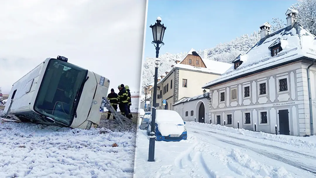 Stredné Slovensko zasypal sneh.