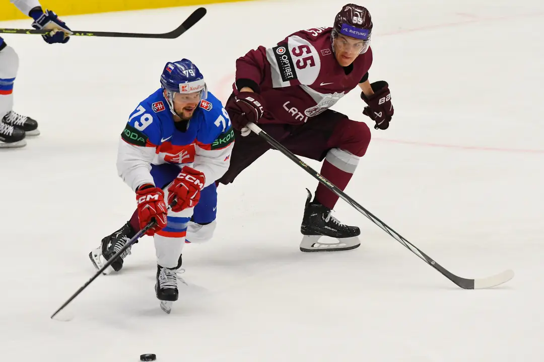 Libor Hudáček počas zápasu proti Lotyšsku