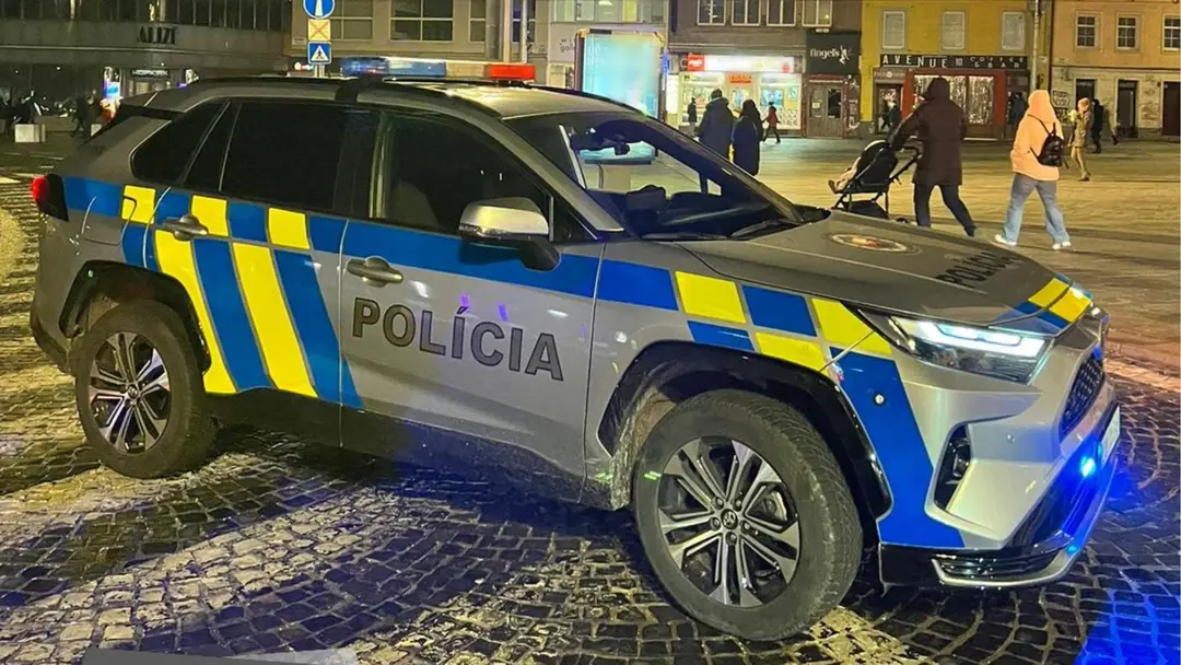 Policajné auto. Ilustračná snímka.