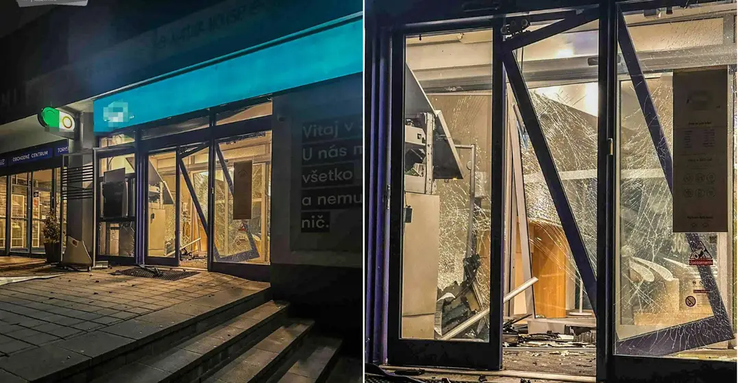 Prepad bankomatu v Košiciach v mestskej časti Západ 