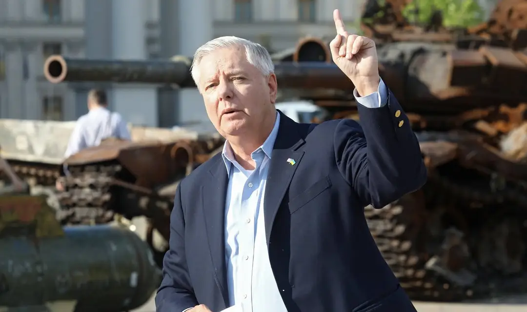 Americký senátor Lindsey Graham v Kyjeve.