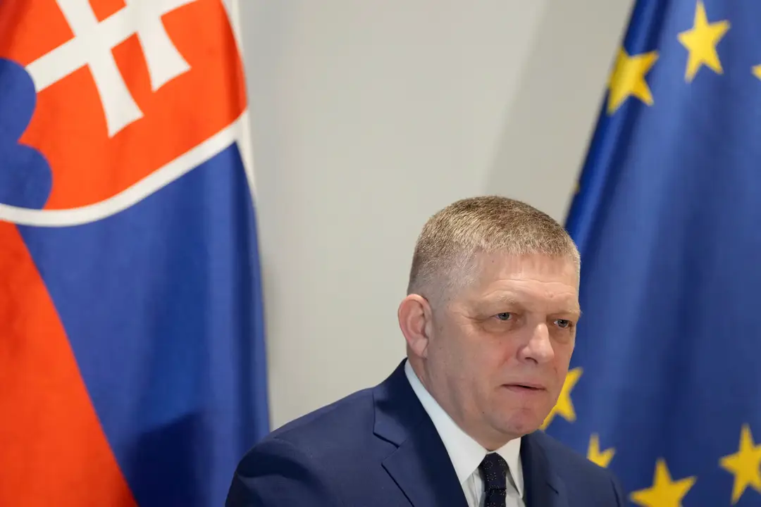 Robert Fico na tlačovej konferencii po rokovaní v Bruseli